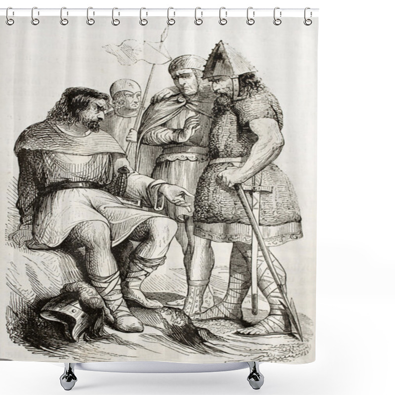 Personality  Charlemagne Soldiers Shower Curtains