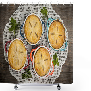Personality  Homemade Meat Pies Shower Curtains