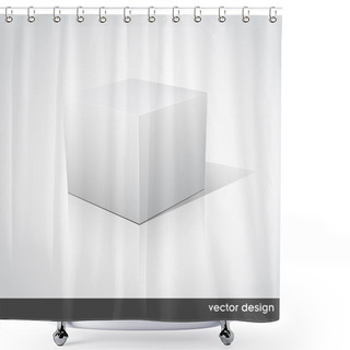 Personality  Cube On A White Background Shower Curtains