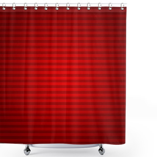 Personality  Red Background Gradient Horizontal Stripes Shower Curtains
