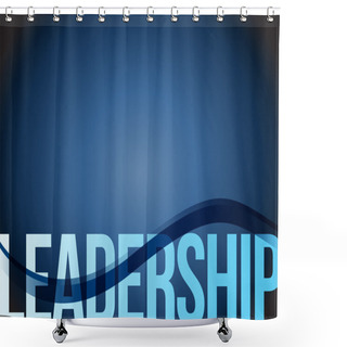 Personality  Blue Business Leadership Background With Waves Shower Curtains