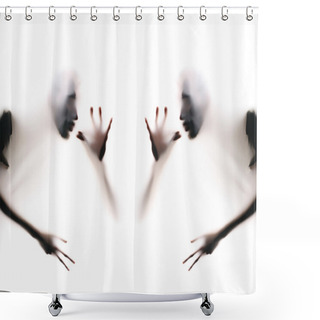 Personality  Scary Blurry Shower Curtains