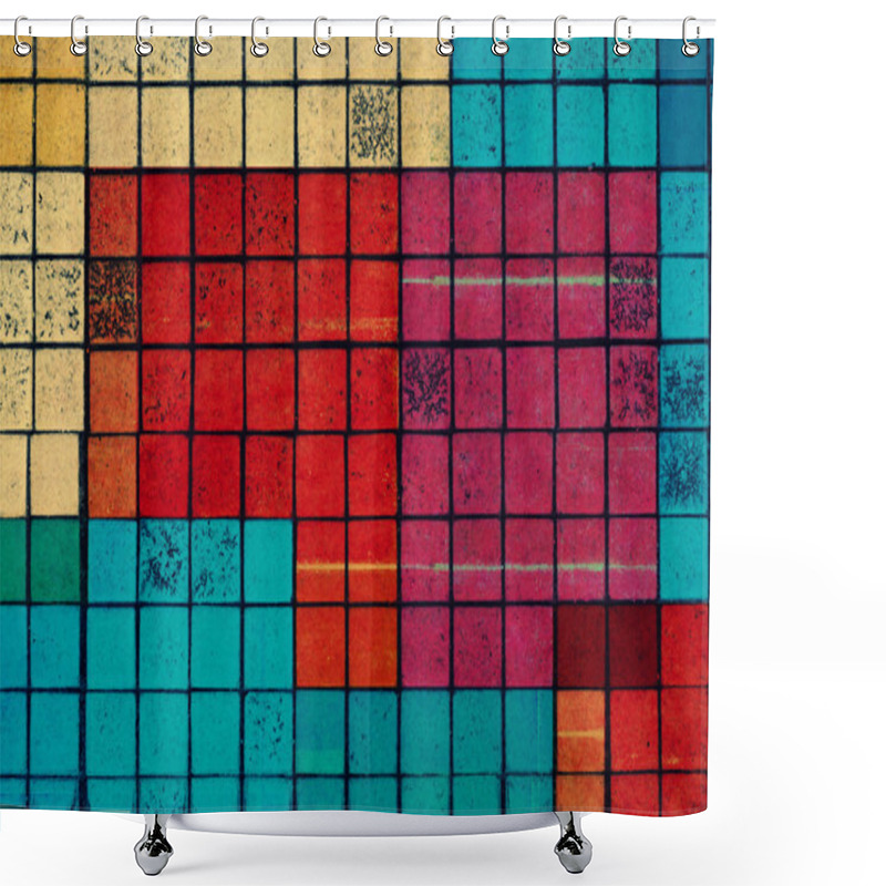 Personality  Earthy geometric background and design element shower curtains