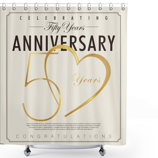 Personality  50 Years Anniversary Background Shower Curtains