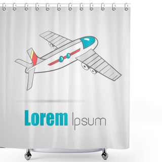 Personality  IsolatedAirplane Shower Curtains