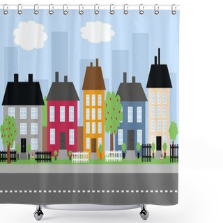Personality  City Skyline Shower Curtains