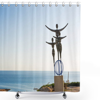 Personality  Aya Napa, Cyprus - February 17, 2017: Cyprus Island, The International Sculpture Park Shower Curtains