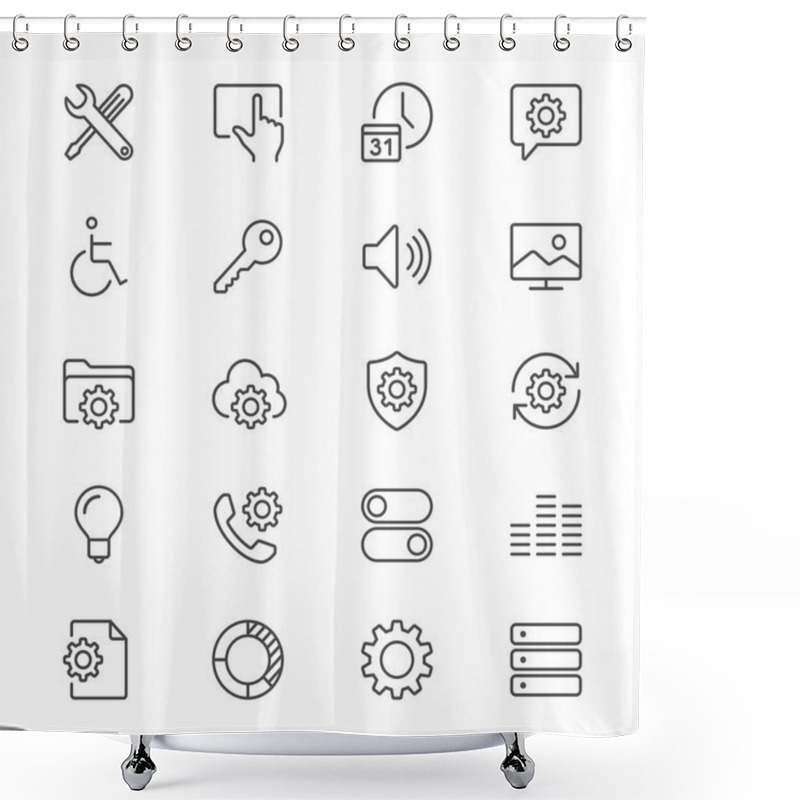 Personality  Setting thin icons shower curtains