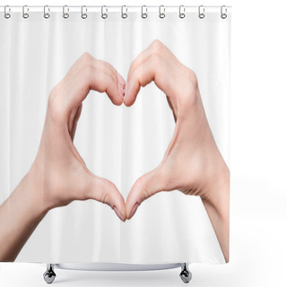 Personality  Heart Sign Of Hands  Shower Curtains