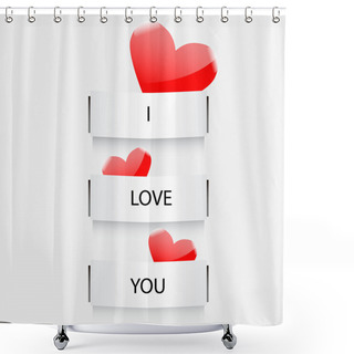 Personality  Vector I Love You Shower Curtains
