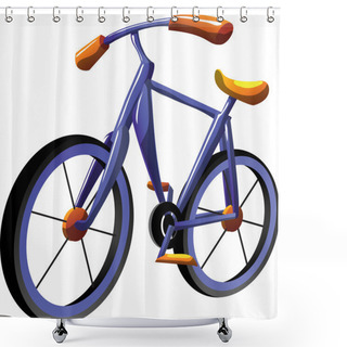 Personality  Cartoon Bike Shower Curtains