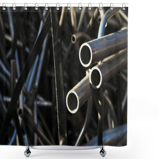 Personality  Scrap Metal Shower Curtains