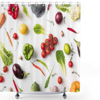 Personality  Unprocessed Vegetables Shower Curtains