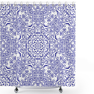 Personality  Oriental Traditional Seamless Ornament Shower Curtains
