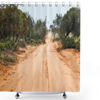Personality  Outback Road To Lake Mungo Shower Curtains