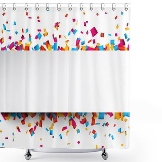 Personality  Background With Confetti Shower Curtains