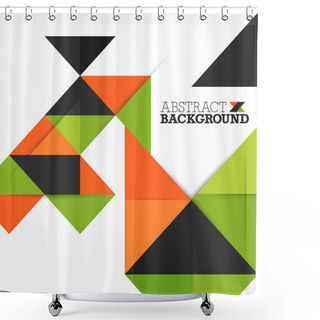Personality  Abstract Background With Triangles Pattern. Shower Curtains