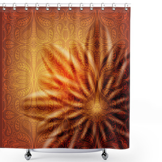 Personality  Exotic Ornament Pattern On Ethnic Fabric Shower Curtains