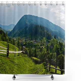 Personality  Rural Mountain Landscape Shower Curtains