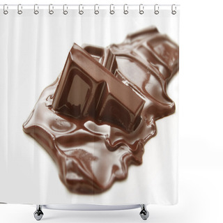 Personality  Melting Chocolate Bar Shower Curtains