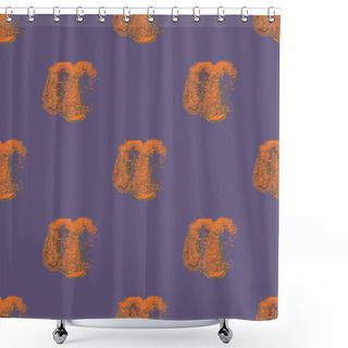 Personality  Watercolor Abstract Blot In The Form Of Clouds Seamless Pattern. Shower Curtains