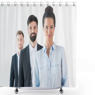 Personality  Business People In Row Shower Curtains