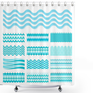 Personality  Collection Of Marine Waves Shower Curtains
