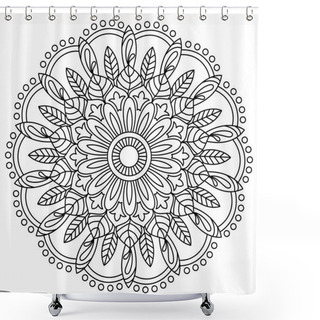 Personality  Oriental Floral Mandala Design. Shower Curtains