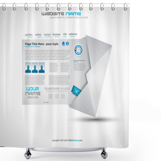 Personality  Postage High Tech Website Shower Curtains