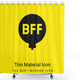 Personality  Balloon Minimal Bright Yellow Material Icon Shower Curtains