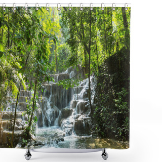 Personality  Waterfall In Jungle, Mexico Shower Curtains