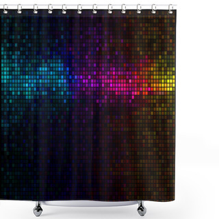 Personality  Multicolor Abstract Lights Disco Background Shower Curtains
