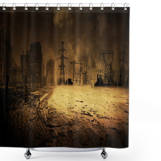 Personality  Background End Time V2 Shower Curtains