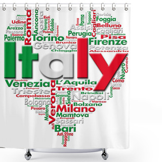 Personality  I Love Italy Shower Curtains