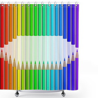 Personality  Set Of Colored Pencils Shower Curtains