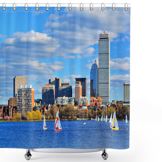 Personality  Boston Skyline Shower Curtains