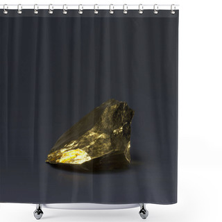 Personality  Marble Black And Gold Stome. 3D Rendering. Abstract Minimalistic Rock Object For Web Site Header Or Banner. Shower Curtains