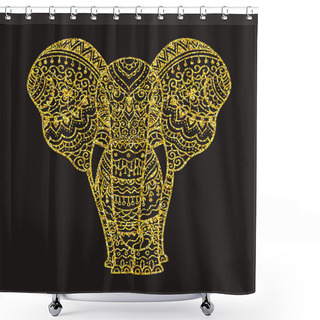 Personality  Decorative Elephant Illustration Shower Curtains
