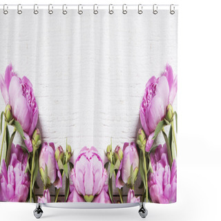Personality  Pink Peonies Background Shower Curtains