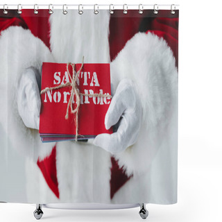 Personality  Santa Claus Holding Letters Shower Curtains