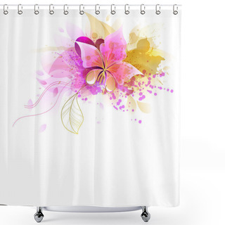 Personality  Watercolor Colorful Flowers Shower Curtains