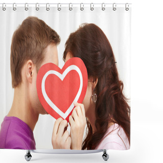 Personality  Valentines Kissing Shower Curtains