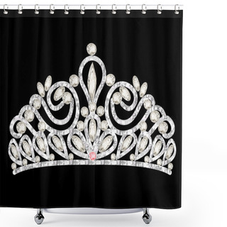 Personality  Tiara Crown Women Shower Curtains