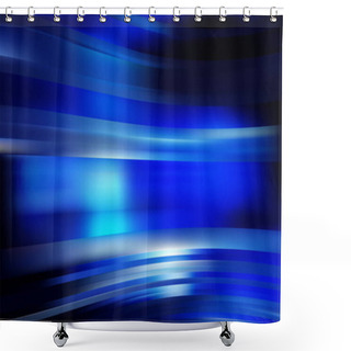 Personality  Blue Electric Light Background Shower Curtains