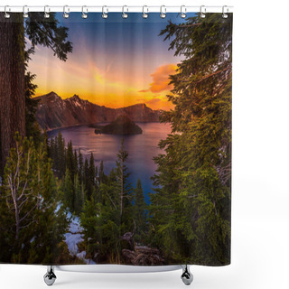 Personality  Crater Lake National Park Oregon Shower Curtains