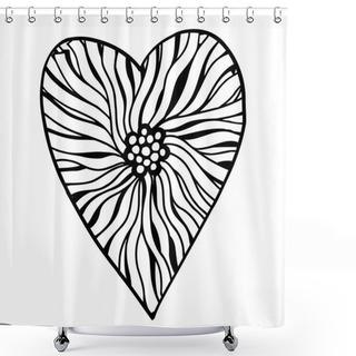 Personality  Heart Shaped Pattern Shower Curtains