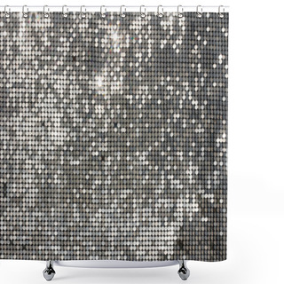 Personality  Silver Background Mosaic With Light Spots And Stars Shower Curtains