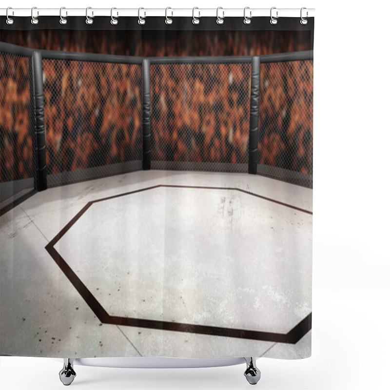 Personality  Octagon Fighting Ring Shower Curtains
