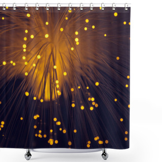 Personality  Shiny Orange Fiber Optics Background Shower Curtains