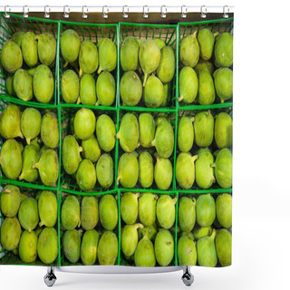 Personality  Repeated Pattern With Baskets Of Delicious Calimyrna Figs Shower Curtains